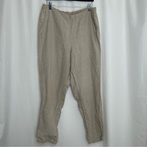 J. Jill linen pull on pants cream high waist